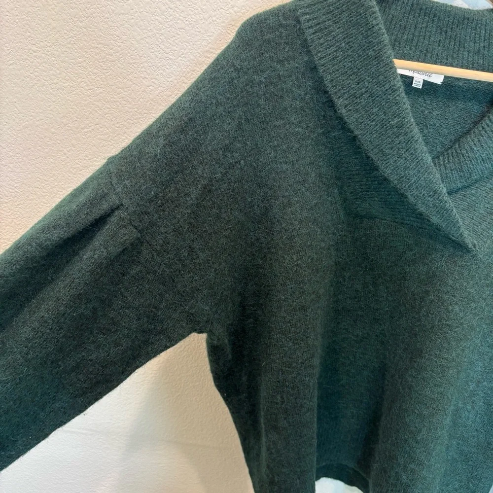 Madewell‎ Hunter Green Vinson Shawl-Collar Pullover Oversize Dolman Sweater XXL